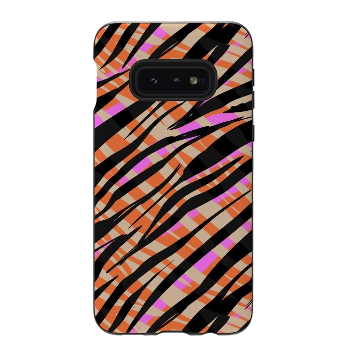 Galaxy S10e StrongFit Tiger skin by Laura Grant