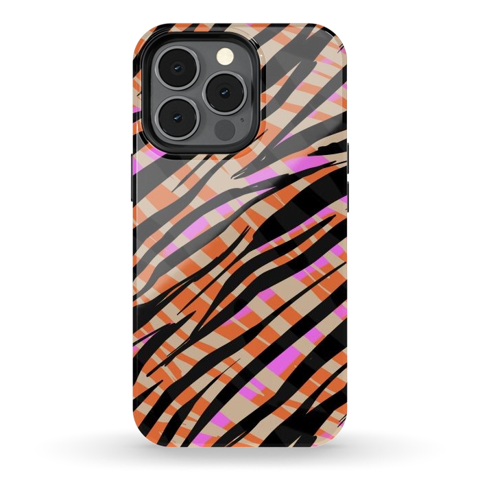 iPhone 13 pro StrongFit Tiger skin by Laura Grant
