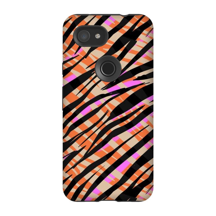 Pixel 3A StrongFit Tiger skin by Laura Grant