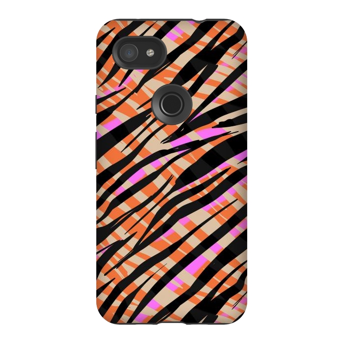 Pixel 3AXL StrongFit Tiger skin by Laura Grant
