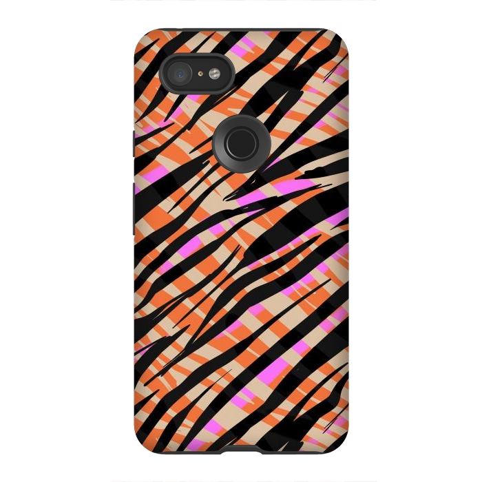 Pixel 3XL StrongFit Tiger skin by Laura Grant