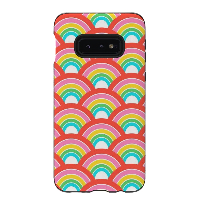 Galaxy S10e StrongFit Rainbows by Laura Grant