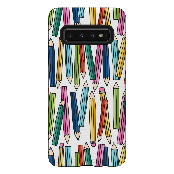 Galaxy S10 StrongFit pencils by Laura Grant