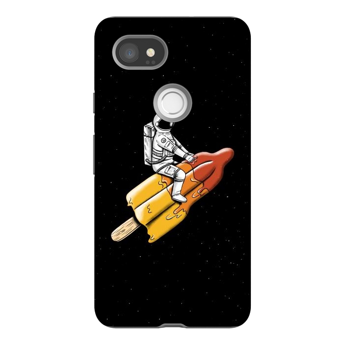 Pixel 2XL StrongFit Astronaut Melted Rocket by Coffee Man