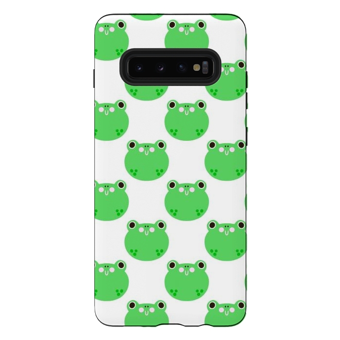 Galaxy S10 plus StrongFit Happy Frogs by Sam Pernoski