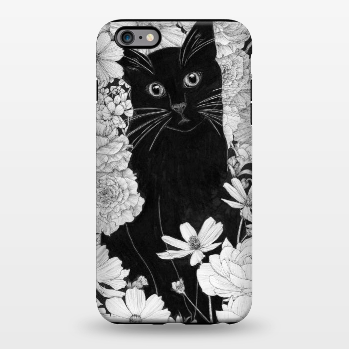 iPhone 6/6s plus StrongFit Little Black Garden Cat by ECMazur 