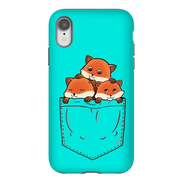 iPhone Xr StrongFit Fox Pocket by Coffee Man
