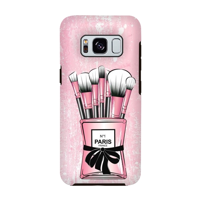 Galaxy S8 StrongFit Pink Paris Brushes by Martina