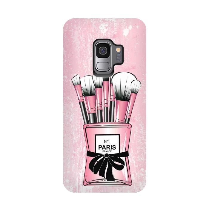 Galaxy S9 StrongFit Pink Paris Brushes by Martina