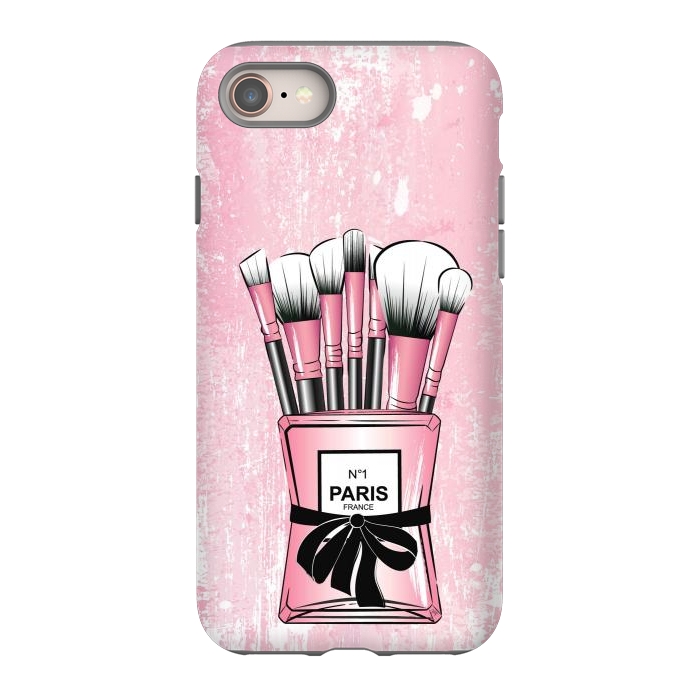 iPhone 8 StrongFit Pink Paris Brushes by Martina