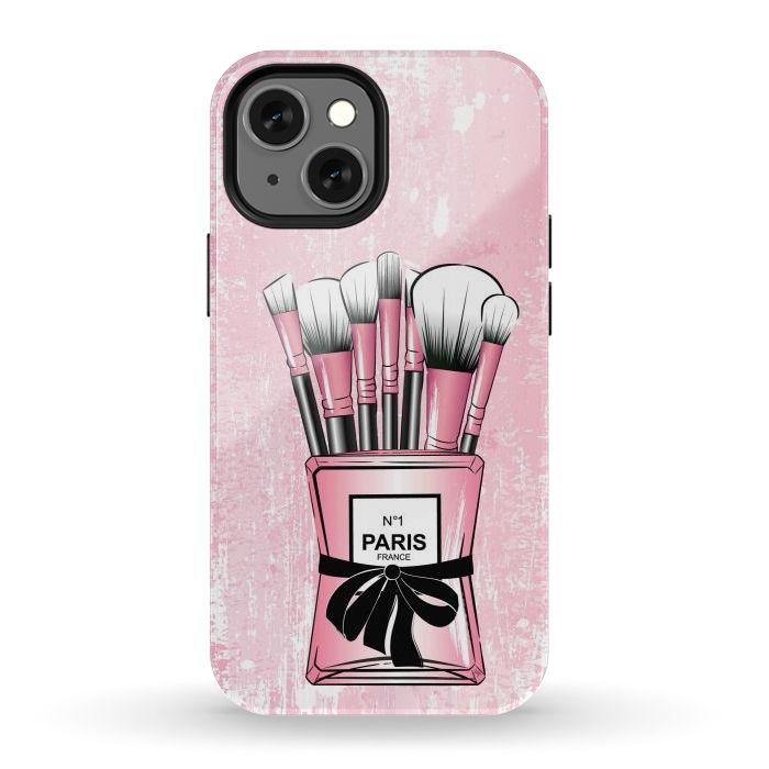 iPhone 13 mini StrongFit Pink Paris Brushes by Martina