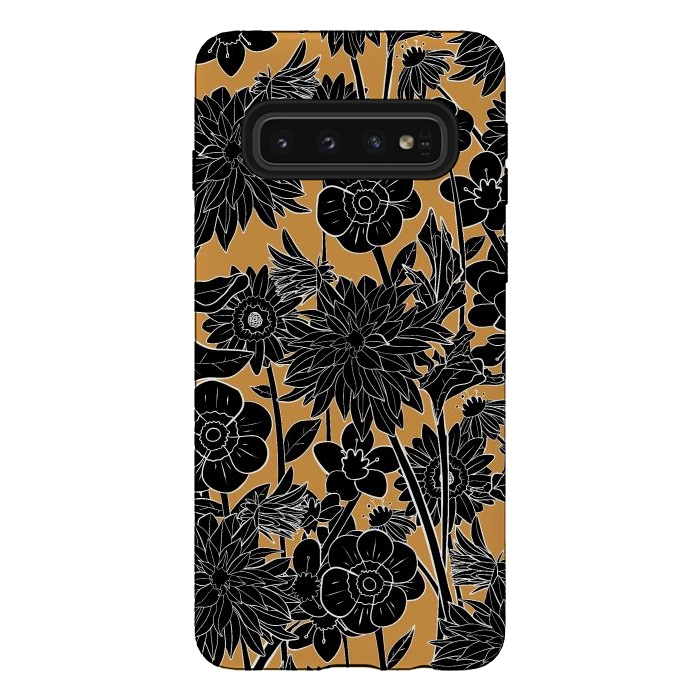 Galaxy S10 StrongFit Dark gold spring by Steve Wade (Swade)