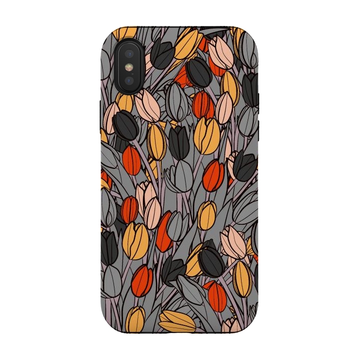 iPhone Xs / X StrongFit A garden of tulips  by Steve Wade (Swade)