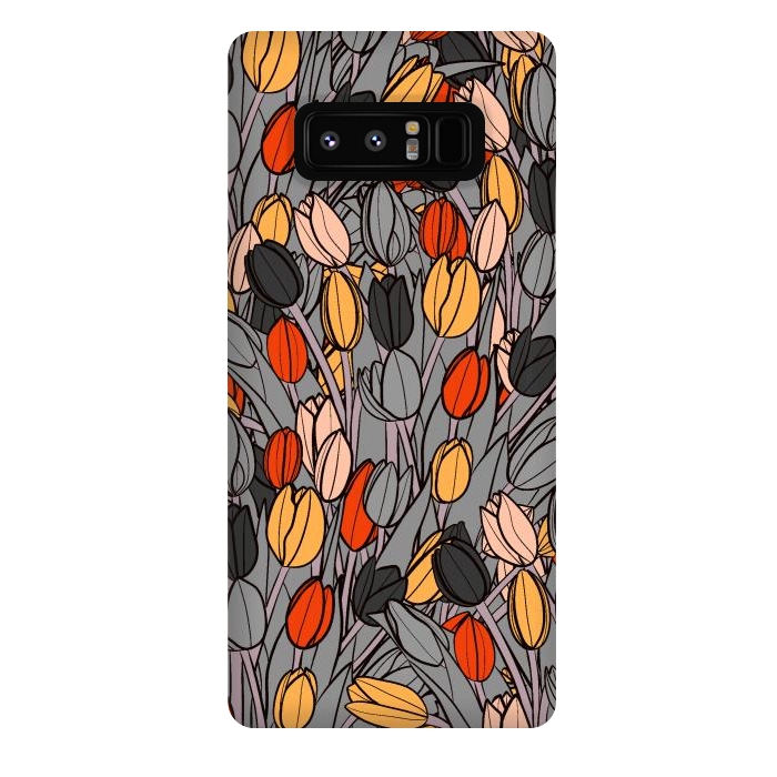 Galaxy Note 8 StrongFit A garden of tulips  by Steve Wade (Swade)