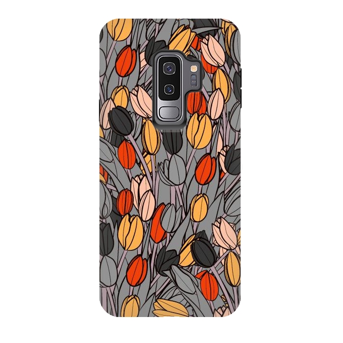 Galaxy S9 plus StrongFit A garden of tulips  by Steve Wade (Swade)