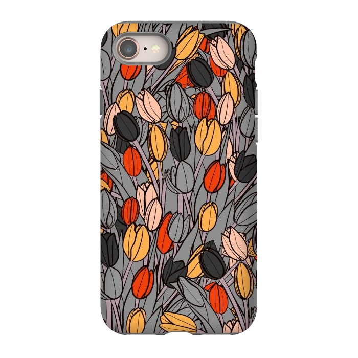 iPhone 8 StrongFit A garden of tulips  by Steve Wade (Swade)