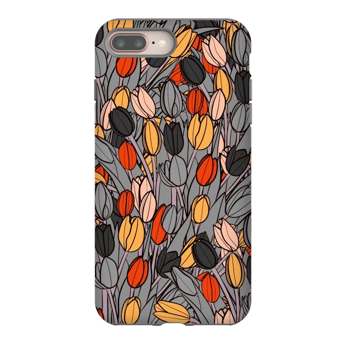 iPhone 8 plus StrongFit A garden of tulips  by Steve Wade (Swade)