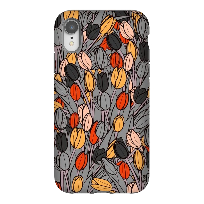 iPhone Xr StrongFit A garden of tulips  by Steve Wade (Swade)