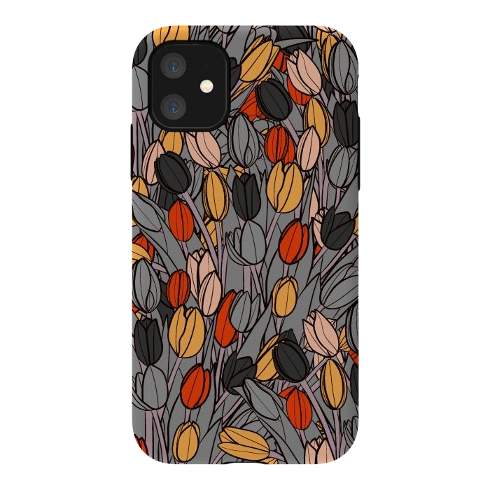iPhone 11 StrongFit A garden of tulips  by Steve Wade (Swade)