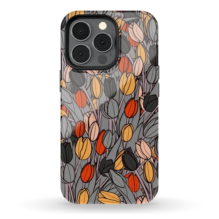iPhone 13 pro StrongFit A garden of tulips  by Steve Wade (Swade)