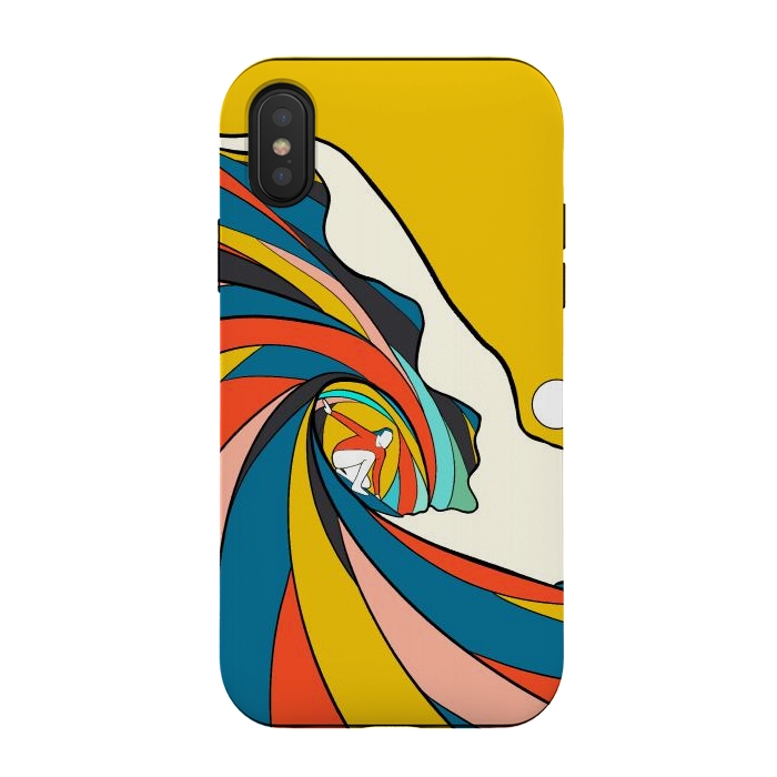iPhone Xs / X StrongFit The big surf wave by Steve Wade (Swade)