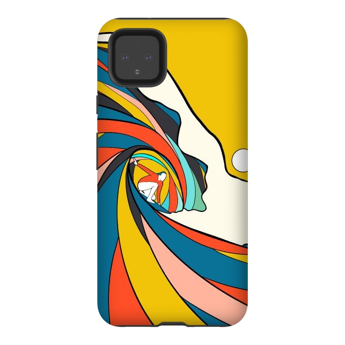 Pixel 4XL StrongFit The big surf wave by Steve Wade (Swade)