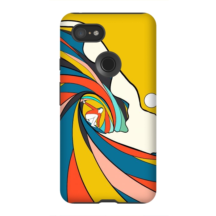 Pixel 3XL StrongFit The big surf wave by Steve Wade (Swade)