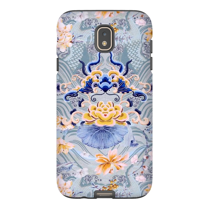 Galaxy J7 StrongFit Flowers and fish - Chinese decorative pattern by Oana 