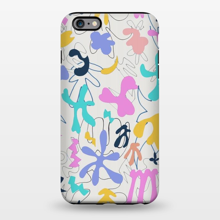 iPhone 6/6s plus StrongFit Colorful retro doodles - Matisse abstract pattern by Oana 
