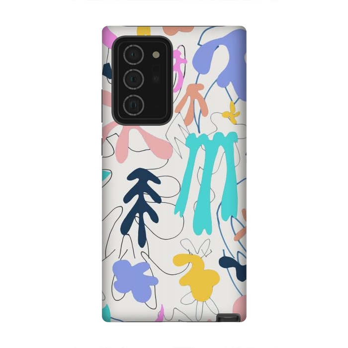 Galaxy Note 20 Ultra StrongFit Colorful retro doodles - Matisse abstract pattern by Oana 