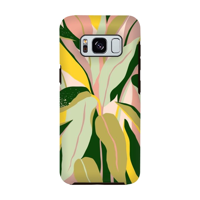 Galaxy S8 StrongFit Tropical Matisse Houseplant by Uma Prabhakar Gokhale