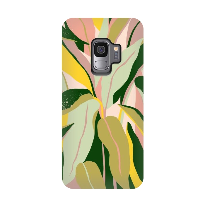 Galaxy S9 StrongFit Tropical Matisse Houseplant by Uma Prabhakar Gokhale