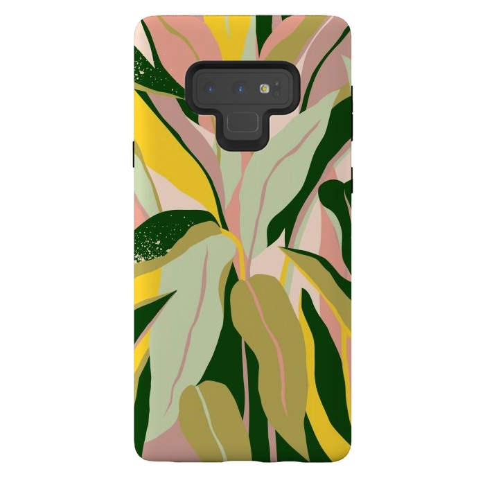 Galaxy Note 9 StrongFit Tropical Matisse Houseplant by Uma Prabhakar Gokhale