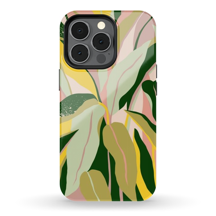 iPhone 13 pro StrongFit Tropical Matisse Houseplant by Uma Prabhakar Gokhale