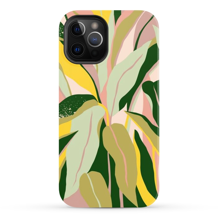 iPhone 12 Pro Max StrongFit Tropical Matisse Houseplant by Uma Prabhakar Gokhale