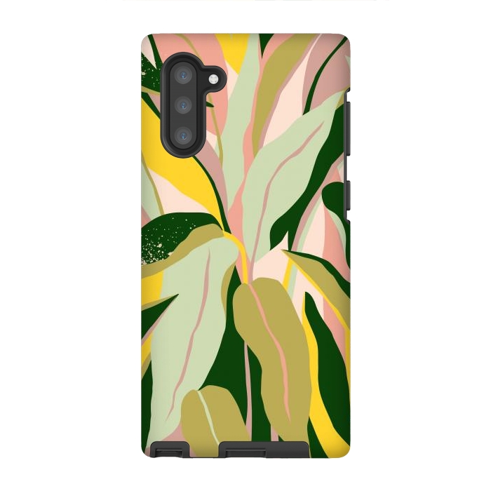 Galaxy Note 10 StrongFit Tropical Matisse Houseplant by Uma Prabhakar Gokhale
