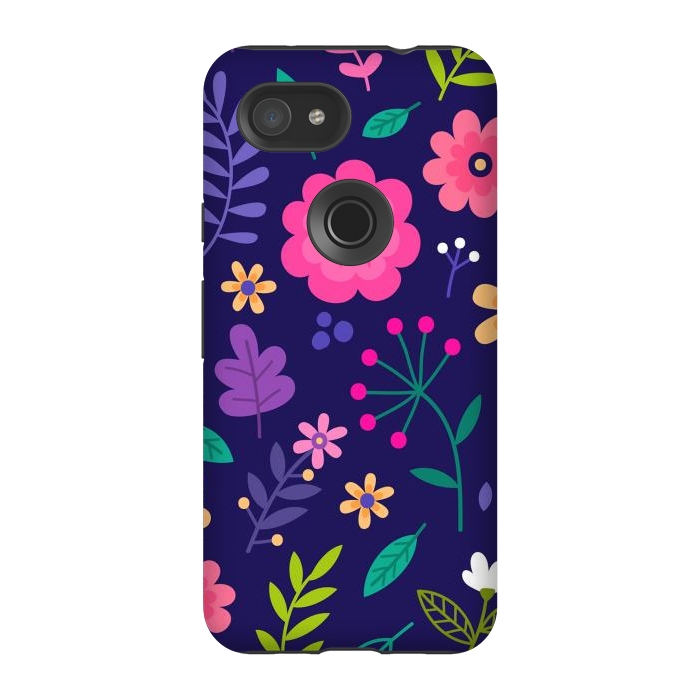 Pixel 3A StrongFit Ditsy Flowers by ArtsCase