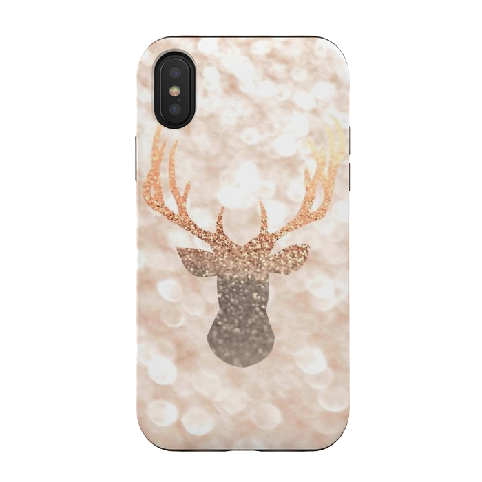 iPhone Xs / X StrongFit CHAMPAGNER SANDY  STAG by Monika Strigel