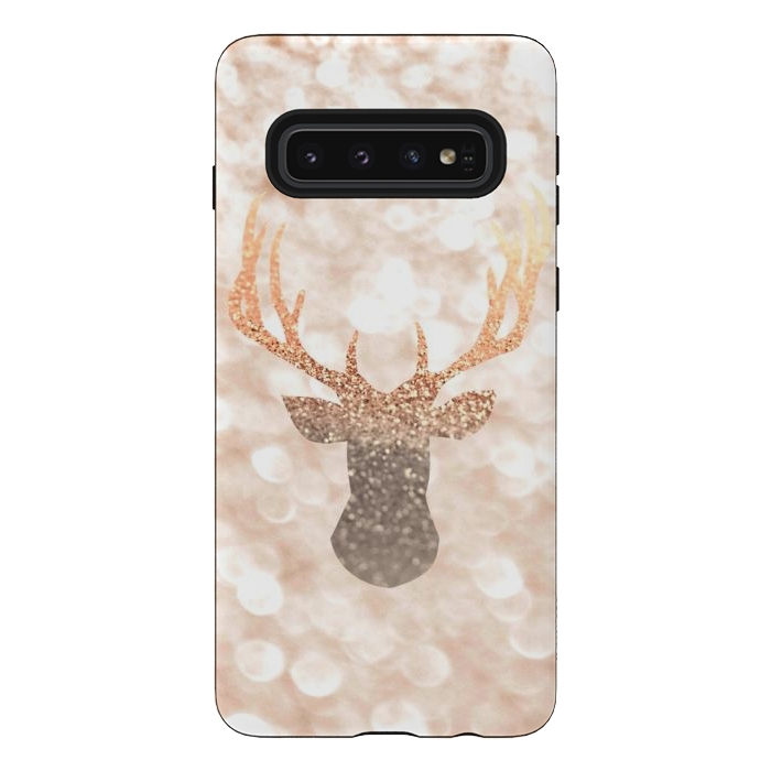 Galaxy S10 StrongFit CHAMPAGNER SANDY  STAG by Monika Strigel