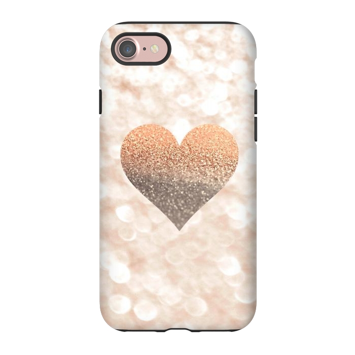 iPhone 7 StrongFit CHAMPAGNER SANDY HEART by Monika Strigel