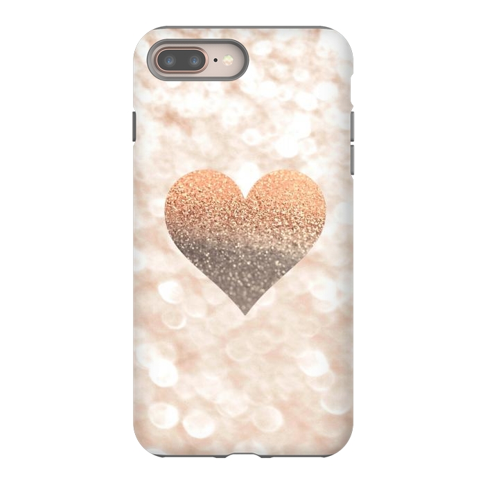 iPhone 7 plus StrongFit CHAMPAGNER SANDY HEART by Monika Strigel