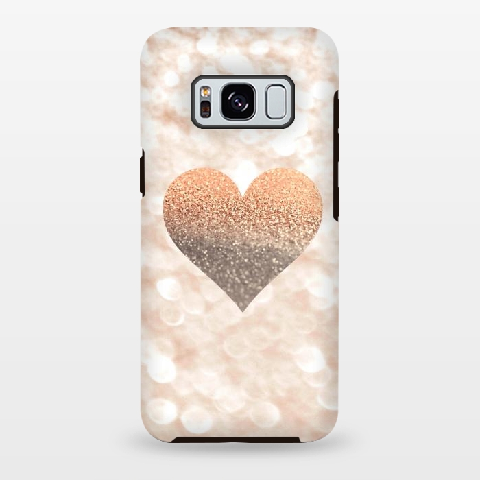 Galaxy S8 plus StrongFit CHAMPAGNER SANDY HEART by Monika Strigel
