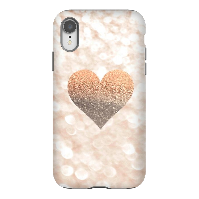 iPhone Xr StrongFit CHAMPAGNER SANDY HEART by Monika Strigel
