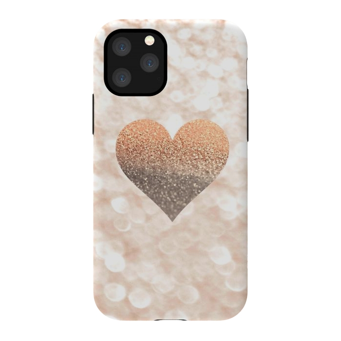 iPhone 11 Pro StrongFit CHAMPAGNER SANDY HEART by Monika Strigel