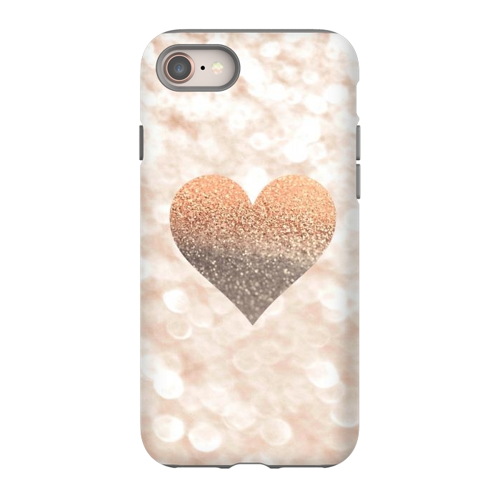 iPhone SE StrongFit CHAMPAGNER SANDY HEART by Monika Strigel