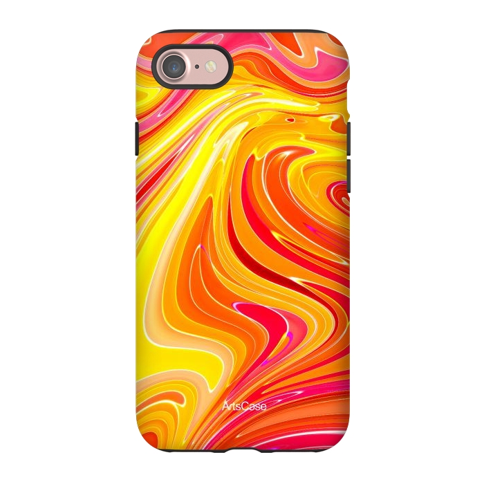 iPhone 7 StrongFit Yellow Fluid Painting by ArtsCase
