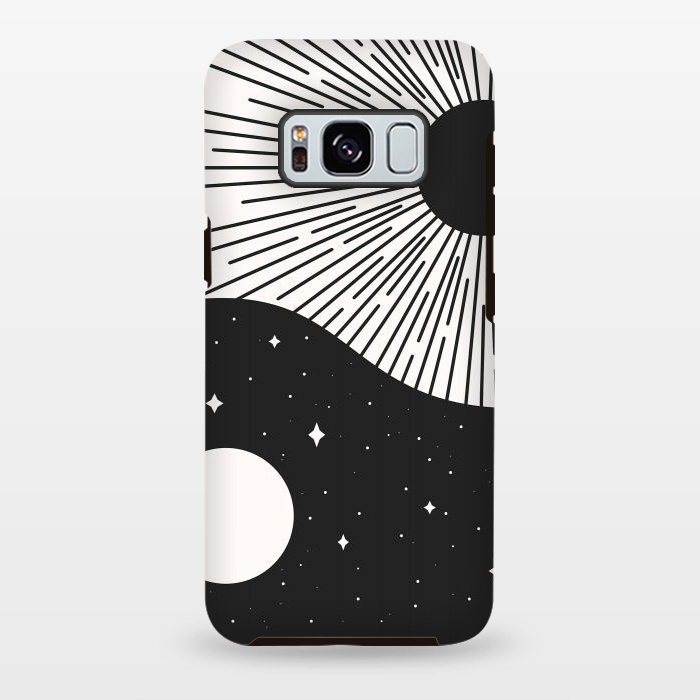 Galaxy S8 plus StrongFit Yin Yang Black - Sun & Moon by ArtPrInk