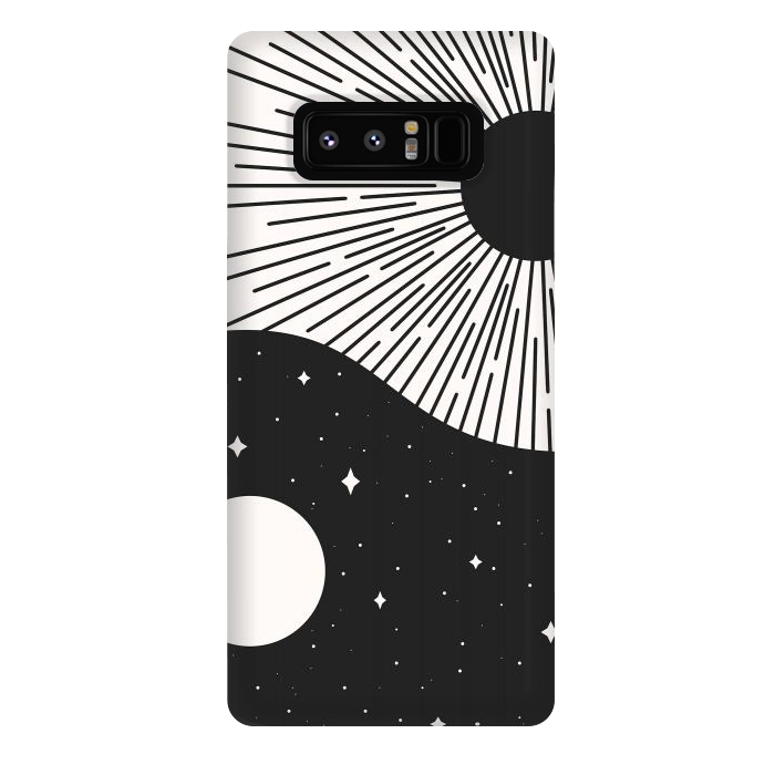 Galaxy Note 8 StrongFit Yin Yang Black - Sun & Moon by ArtPrInk