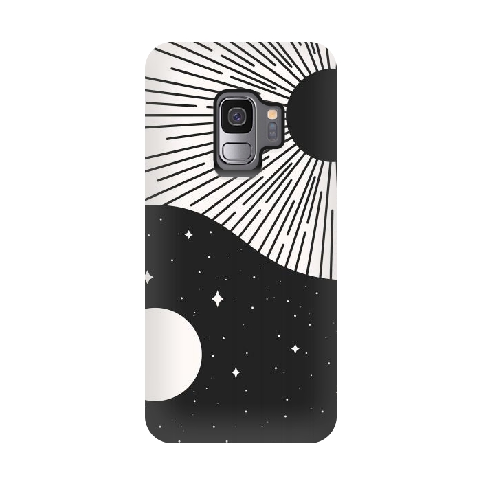 Galaxy S9 StrongFit Yin Yang Black - Sun & Moon by ArtPrInk