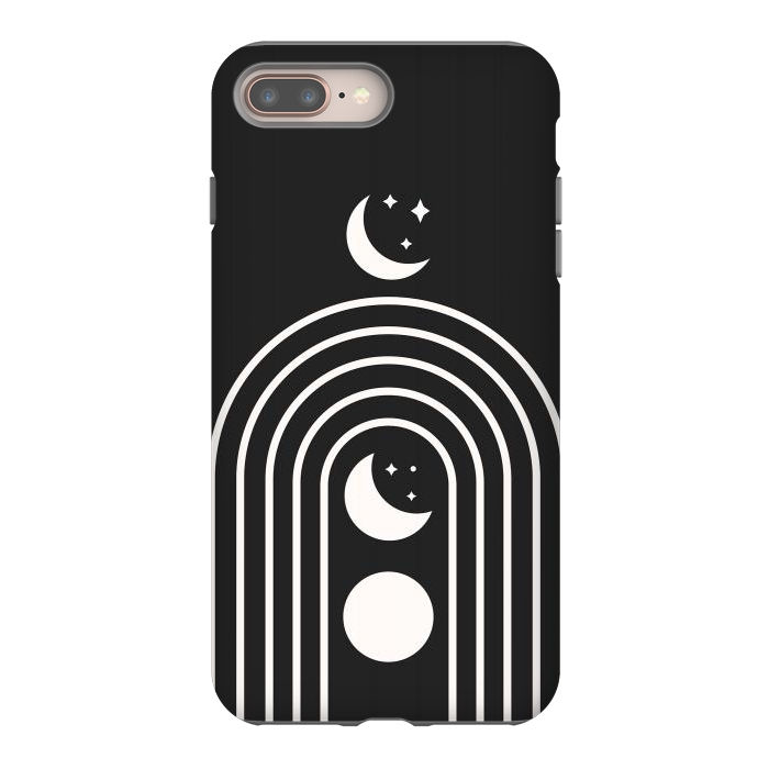 iPhone 7 plus StrongFit Black Moon Phase Rainbow by ArtPrInk
